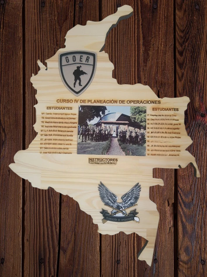 Cuadro mapa colombia