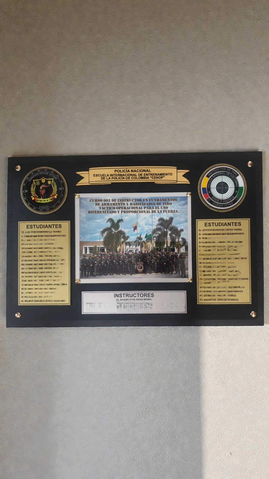 Placa pared alto relieve grande