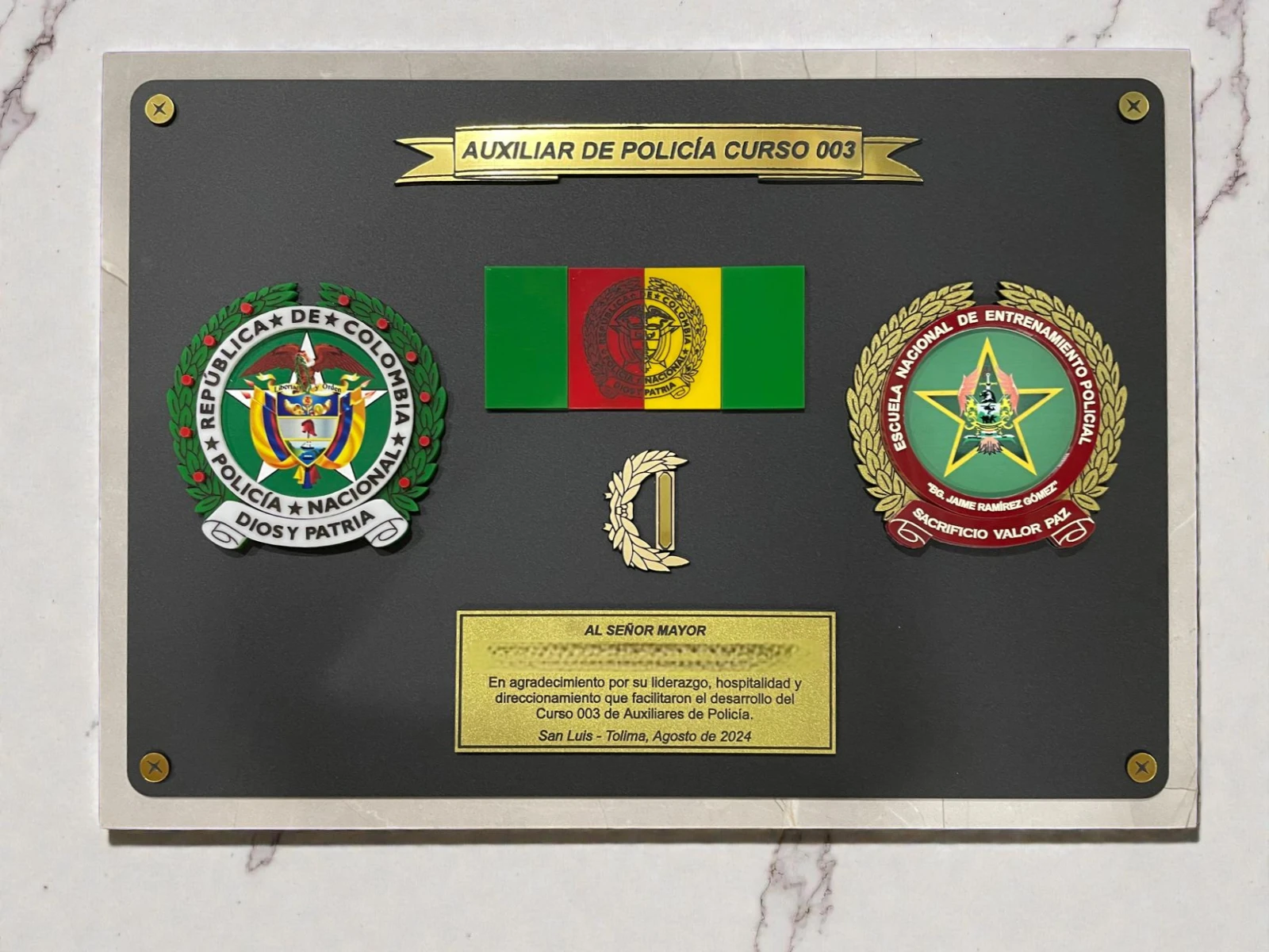 Placa pared alto relieve grande