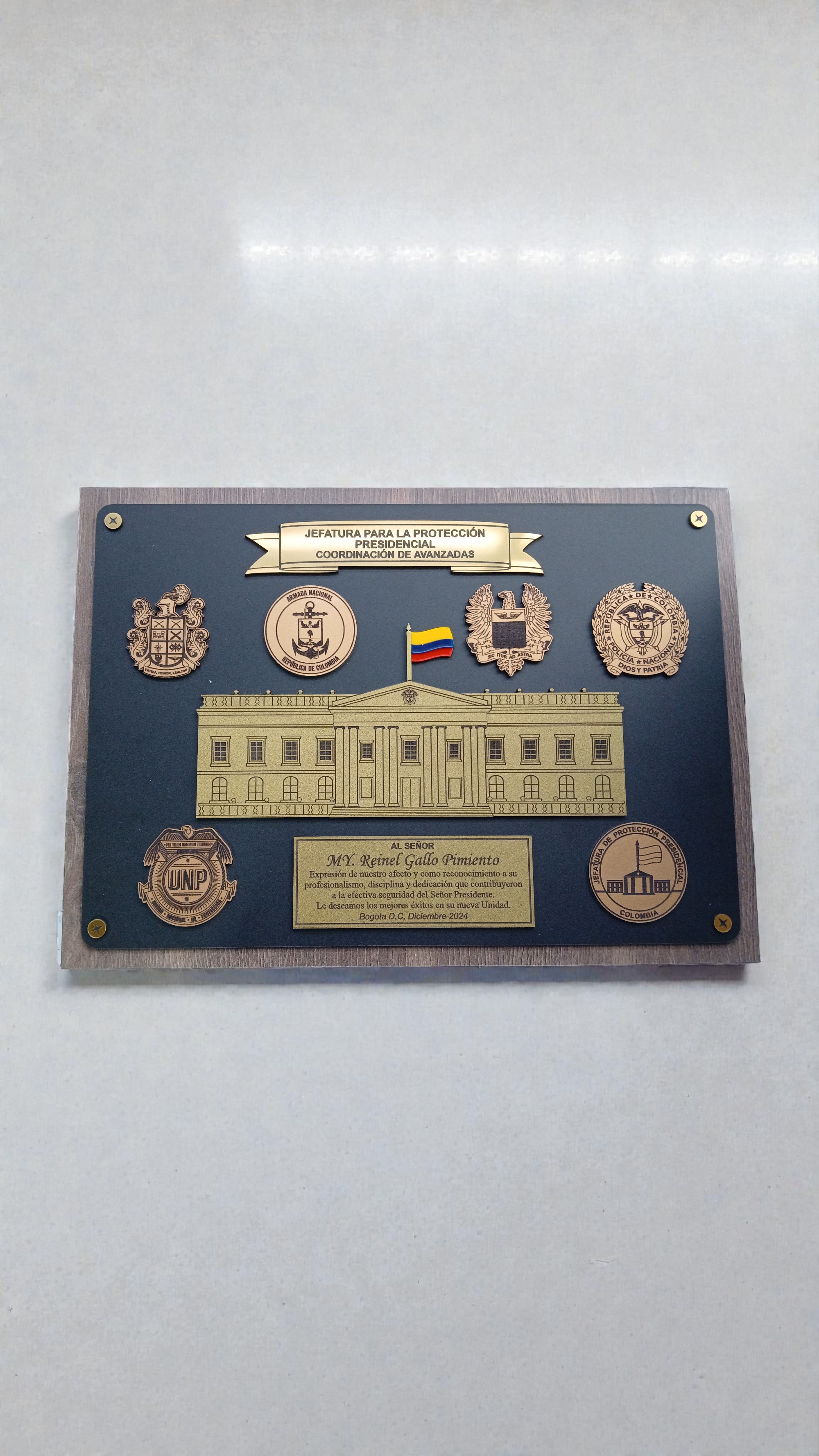 Placa pared alto relieve grande