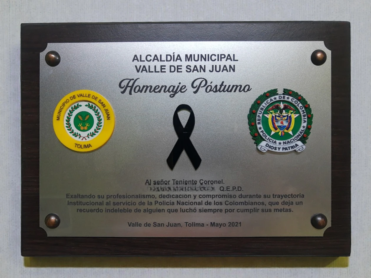 Placa pared alto relieve mediana