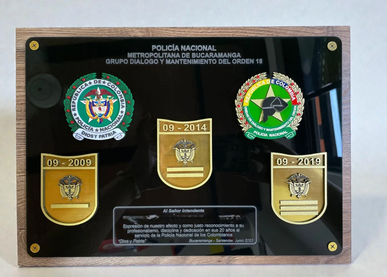 Placa pared alto relieve grande